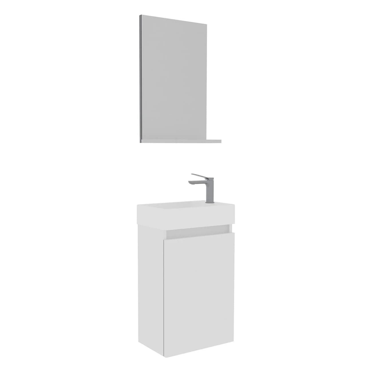 Orka Conza 45 Cm Beyaz Banyo Dolabı Takımı