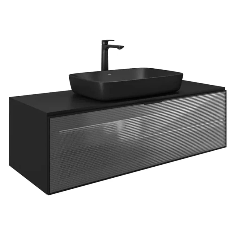 Kale Ombra 120 Cm Mat Siyah Banyo Dolabı Takımı