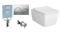 VitrA Metropole Rimex Asma Klozet 56cm 7672B003 ve Geberit Gömme Rezervuar Takımı görsel 1