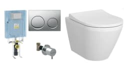 VitrA Integra Asma Klozet Rim-ex 54 cm Beyaz 7041L003 ve Geberit Gömme Rezervuar Takımı görsel 1