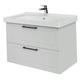 Creavit D20 80 Cm Beyaz Lake 2 Çekmeceli Lavabo Dolabı görsel 1
