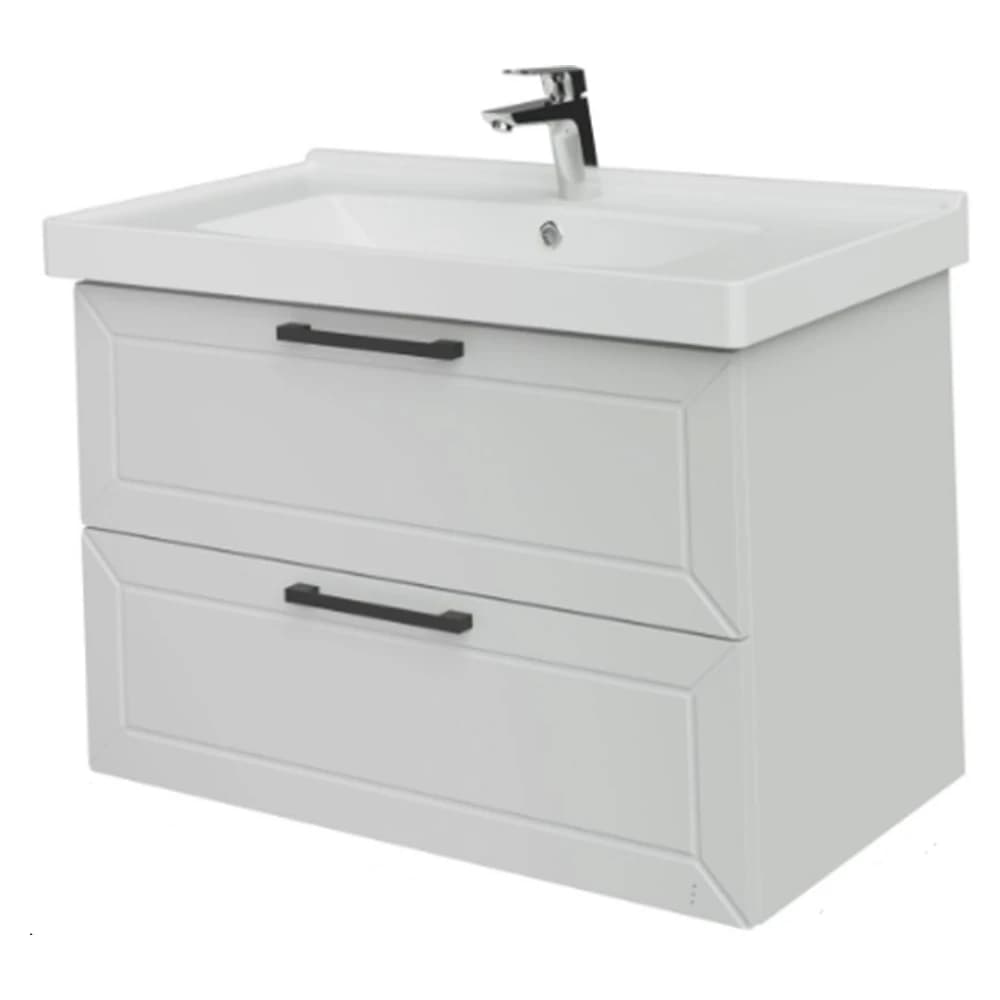Creavit D20 80 Cm Beyaz Lake 2 Çekmeceli Lavabo Dolabı