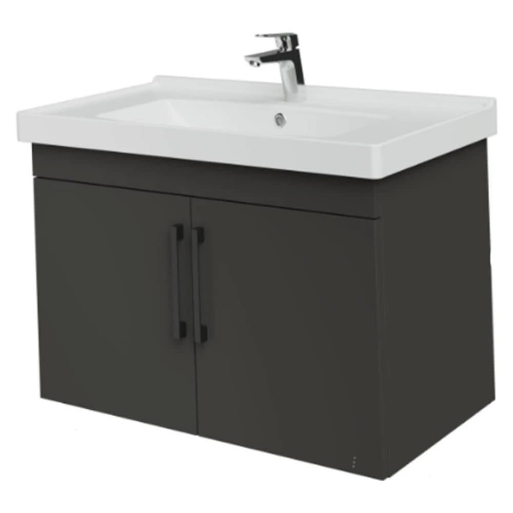 Creavit D20 80 Cm Antrasit Kapaklı Lavabo Dolabı