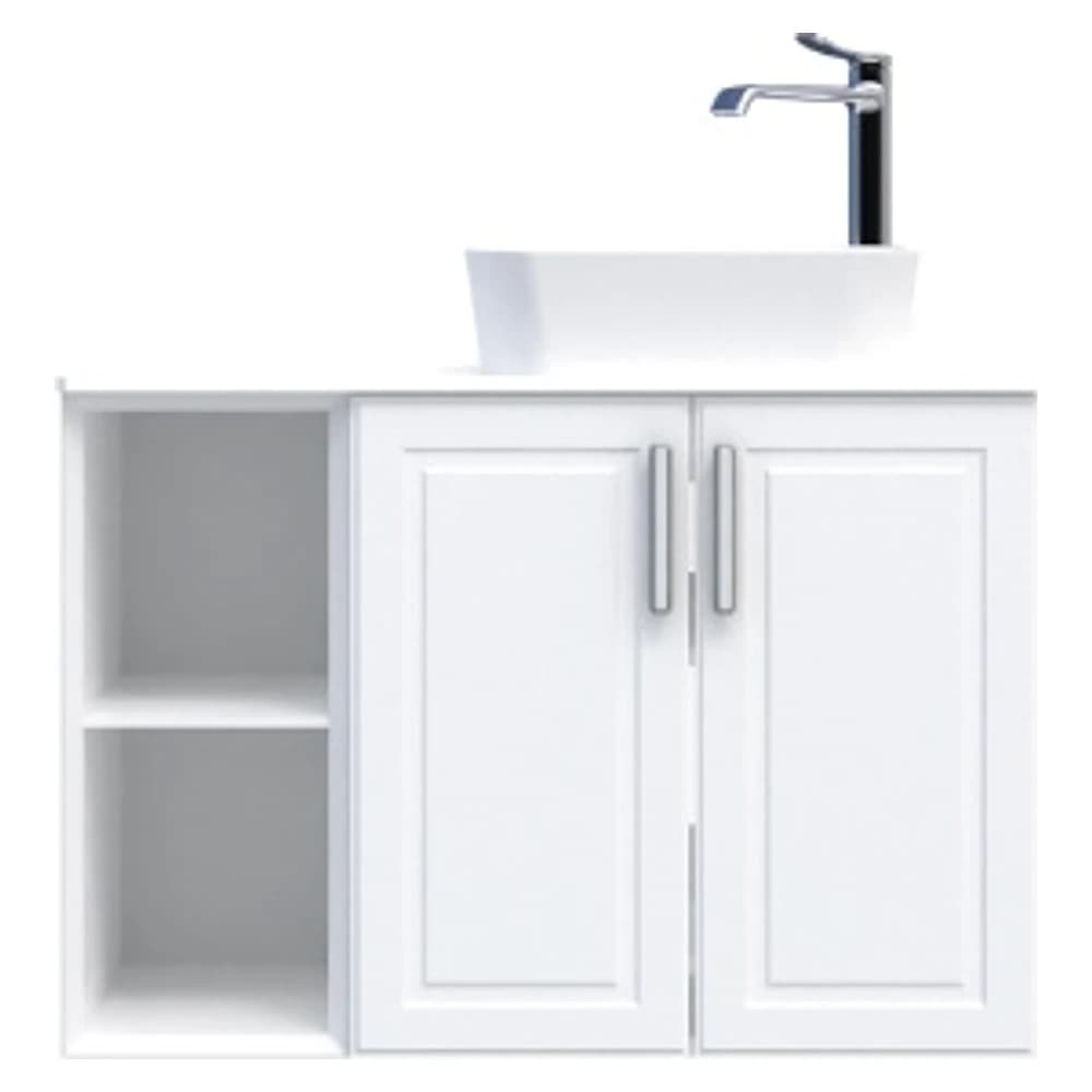Creavit Perra 25+60 Cm Beyaz Kapaklı Lavabo Dolabı