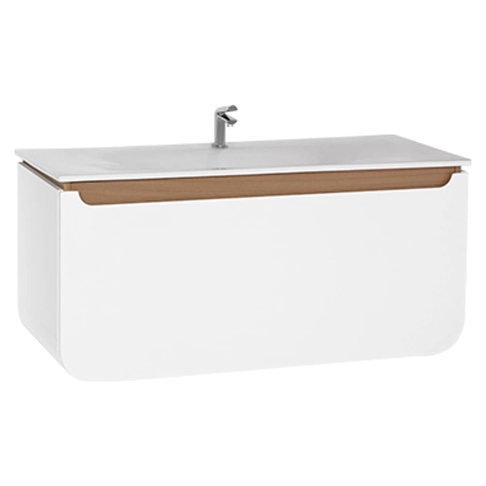Creavit Pion 120 Cm Beyaz Doğal Meşe Lavabo Dolabı