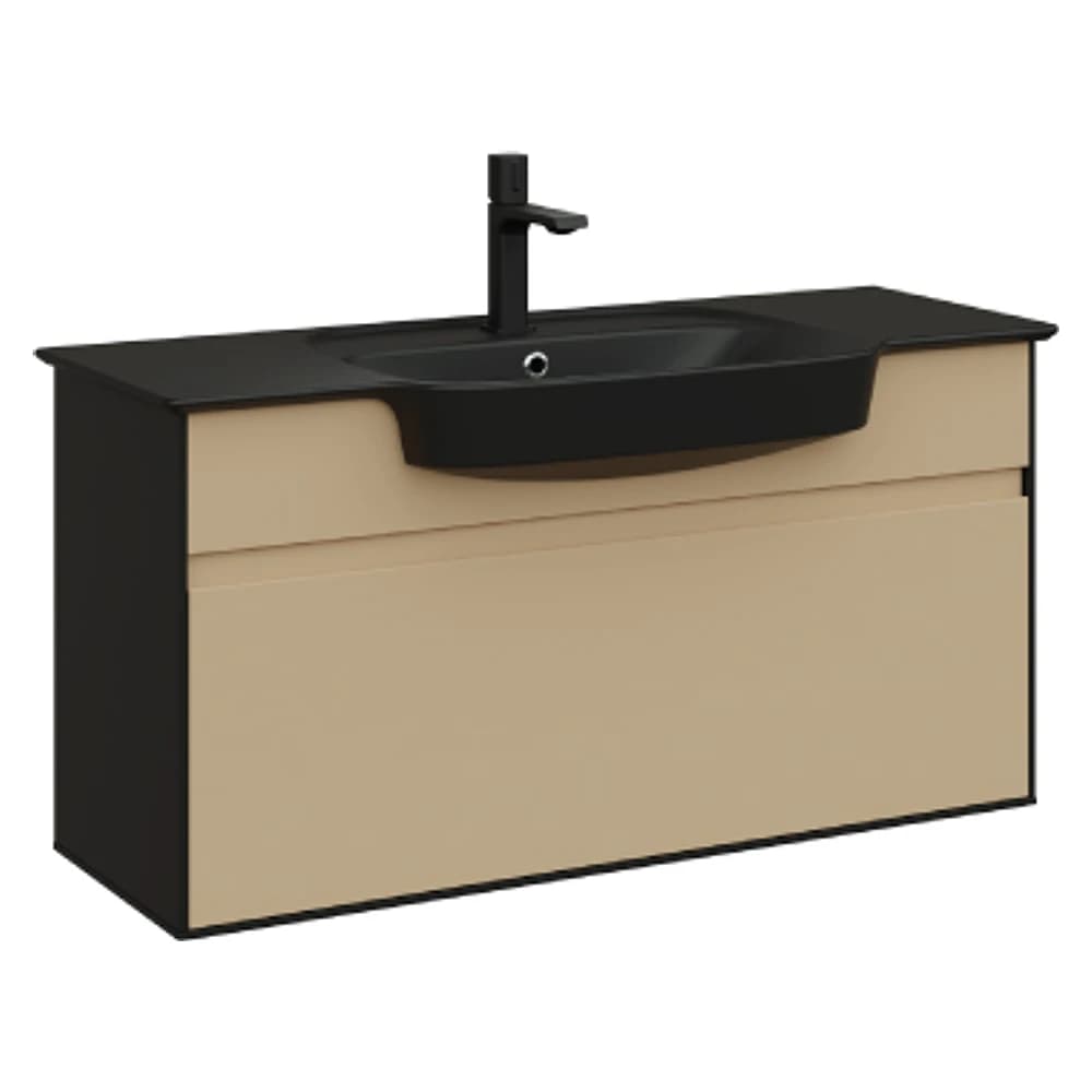 Creavit Saily 100 Cm Siyah Dafne Lavabo Dolabı