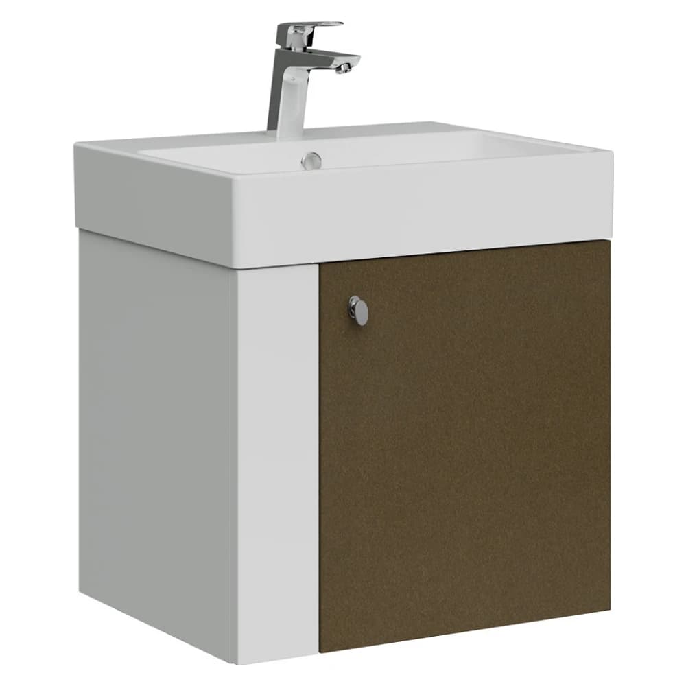 Creavit Font 50 Cm Beyaz-Bakır Lavabo Dolabı