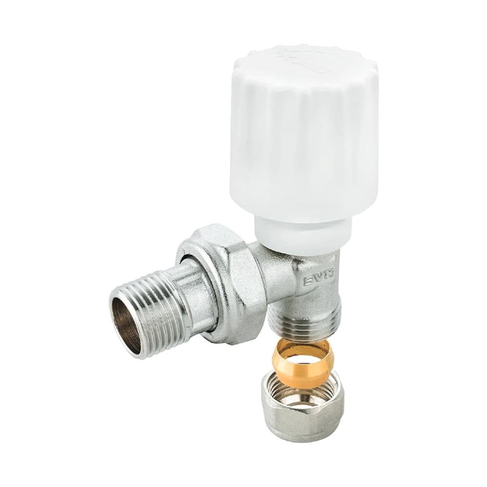 Kas Köşe Radyatör Vanası 1/2”- 16x2 Boru Bağlantılı
