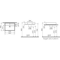Vitra Archiplan 60x47 Cm Tezgahüstü Lavabo - 7414B403-0631 görsel 2