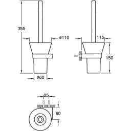 Vitra Diagon Tuvalet Fırçalığı - A44437 görsel 2