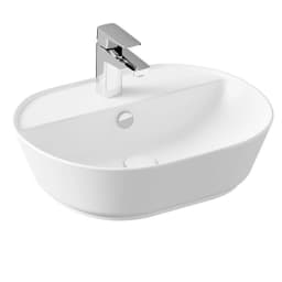 Vitra Geo 55x43 Cm Oval Mat Beyaz Çanak Lavabo 7428B001-0001 görsel 1