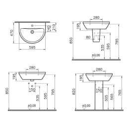 Vitra Integra 60x47 Cm Yuvarlak Lavabo 7068L003-0001 görsel 3