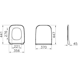 Vitra Integra Square Slim Yavaş Kapanır Klozet Kapağı - 191-003R009 görsel 2