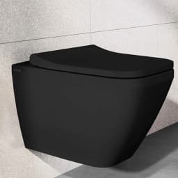 Vitra Integra Square Slim Yavaş Kapanır Mat Siyah Klozet Kapağı - 191-483R009 görsel 2