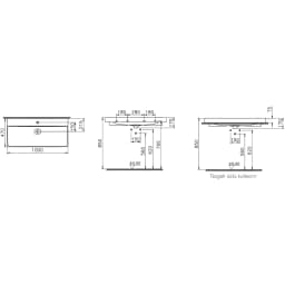 Vitra Metropole 100x47 Cm Mat Kum Beji Çanak Lavabo - 7529B422-7211 görsel 2