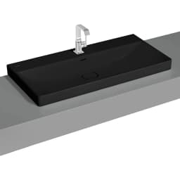 Vitra Metropole 100x47 Cm Mat Siyah Çanak Lavabo - 7529B483-7211 görsel 1