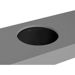 Vitra Metropole 40x40 Cm Mat Siyah Tezgahaltı Lavabo - 7532B483-1083 görsel 1