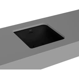 Vitra Metropole 40x40 Cm Mat Siyah Tezgahaltı Lavabo - 7533B483-7215 görsel 1