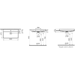 Vitra Metropole 80x47 Cm Çanak Lavabo - 7527B403-7211 görsel 2