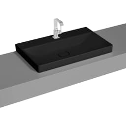 Vitra Metropole 80x47 Cm Mat Siyah Çanak Lavabo - 7527B483-0937 görsel 1