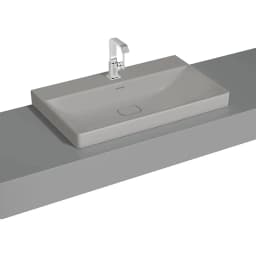 Vitra Metropole 80x47 Cm Mat Taş Gri Çanak Lavabo - 7527B476-7211 görsel 1