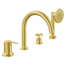Vitra Origin Classic 4 Delikli Fırçalanmış Altın Küvet Bataryası A4290025 görsel 1
