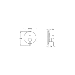 Vitra Origin Classic Fırçalanmış Altın Ankastre Banyo Bataryası A4289525 görsel 2