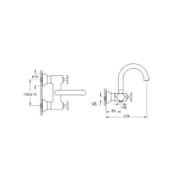Vitra Origin Classic Fırçalanmış Altın Banyo Bataryası A4289325 görsel 2