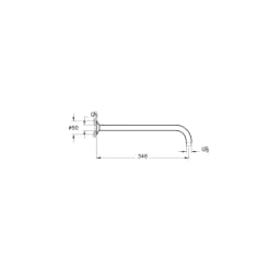 Vitra Origin Duvardan Fırçalanmış Nikel Duş Dirseği A4565234 görsel 3