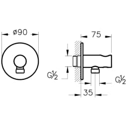 Vitra Origin Fırçalı Bakır Ankastre El Duşu Çıkışı - A4262524 görsel 2