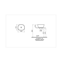 Vitra Plural 45x38 Cm Oval Mat Kil Beji Çanak Lavabo 7811B474-0016 görsel 2