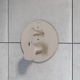 Vitra Root Round Ankastre Fırçalanmış Nikel Termostatik Banyo Bataryası A4325834 görsel 2
