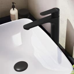 Vitra Root Round Mat Siyah Yüksek Lavabo Bataryası A4270736 görsel 2