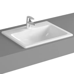 Vitra S20 55x45 Cm Dikdörtgen Tezgahüstü Lavabo 5465B003-0001 görsel 1