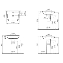 Vitra S20 60x46 Cm Lavabo 5503L003-0001 görsel 2