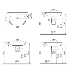 Vitra S20 65x47 Cm Lavabo 5504L003-0001 görsel 2