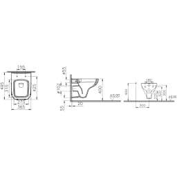 Vitra S20 Square SmoothFlush Asma Klozet - 7692L003-0850 görsel 2