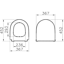 Vitra Sento Slim Yavaş Kapanır Klozet Kapağı - 120-003R009 görsel 2