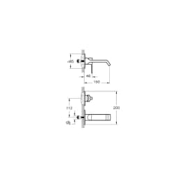 Vitra Suit Parlak Siyah Ankastre Lavabo Bataryası A4278239 görsel 3
