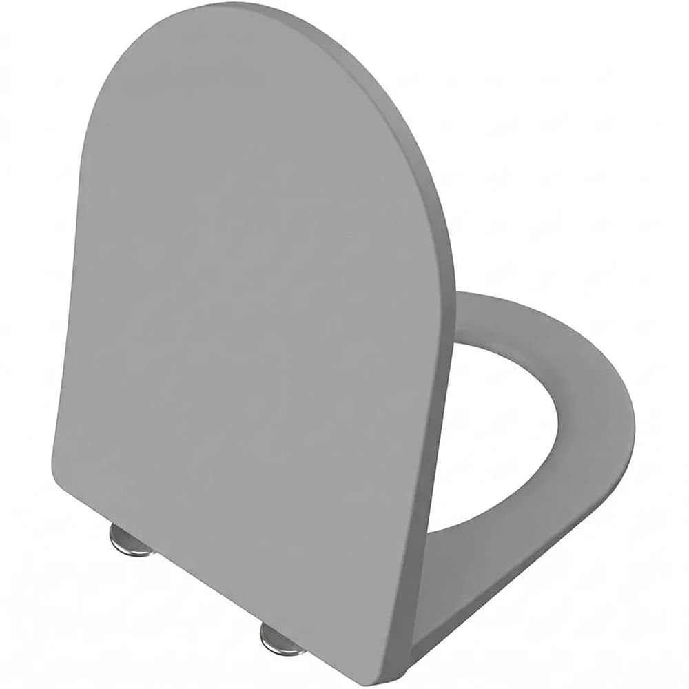 Vitra Universal Round Süper Slim Klozet Yavaş Kapanır Mat Taş Gri Klozet Kapağı - 208-476R009
