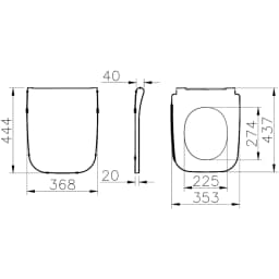 Vitra Universal Square Slim Yavaş Kapanır Mat Siyah Klozet Kapağı - 212-483R009 görsel 2