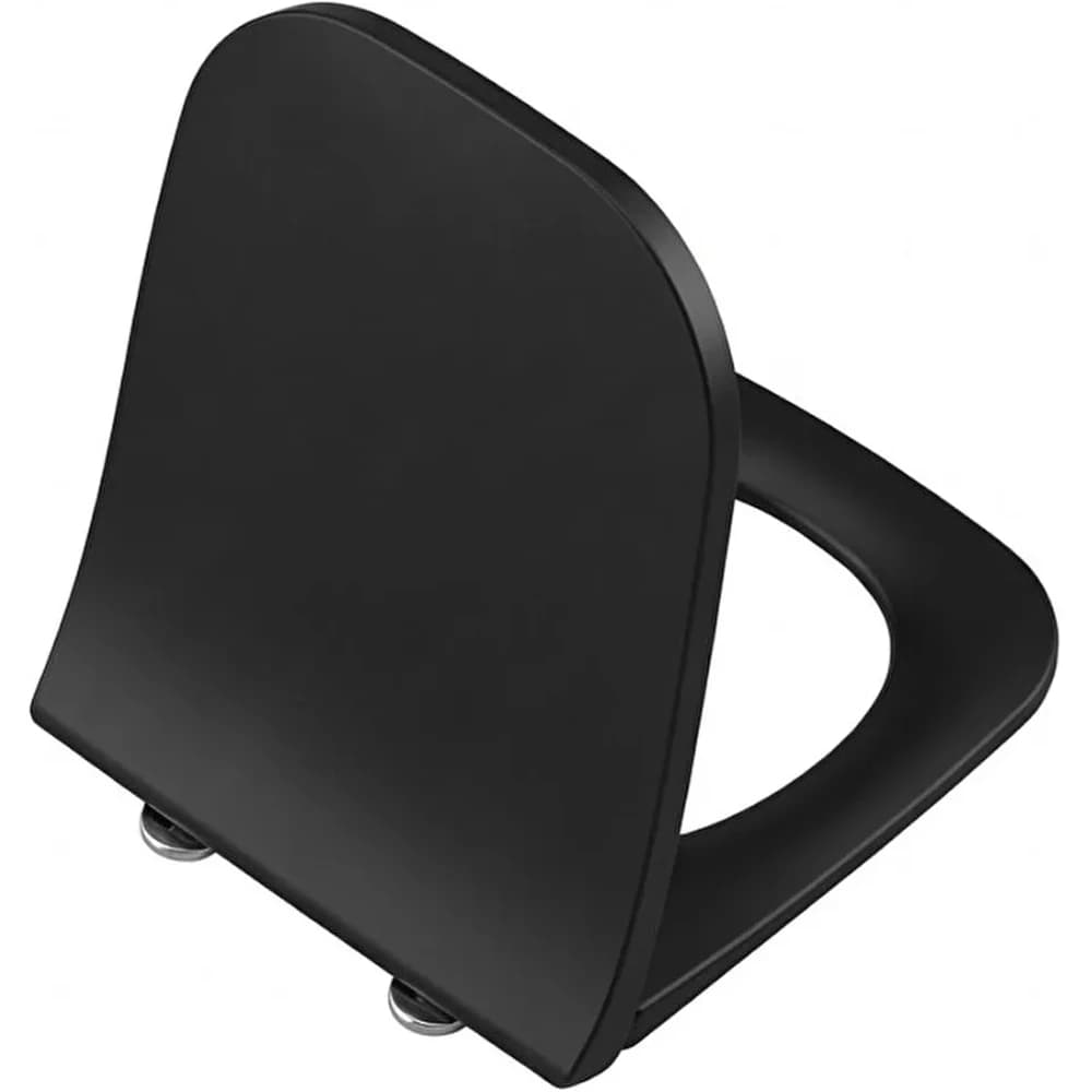 Vitra Universal Square Slim Yavaş Kapanır Mat Siyah Klozet Kapağı - 212-483R009