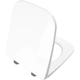 Vitra Universal Square Süper Slim Yavaş Kapanır Mat Beyaz Klozet Kapağı - 207-401R009 görsel 1