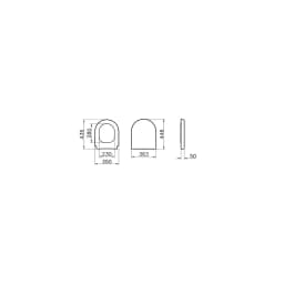 Vitra Universal Yavaş Kapanan Klozet Kapağı 121-003-909 görsel 2