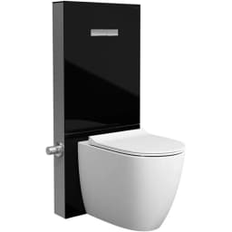 Vitra Vitrus 3-6 L Yerden Duvara Sıfır Klozetler İçin Stop Valfli Duvar Önü Siyah Cam Rezervuar - 870-1771-01 görsel 2