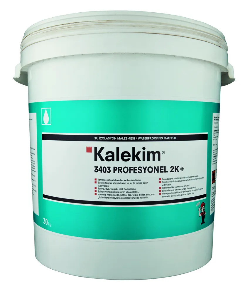 Profesyonel 2K+ - Çift Bileşenli Elyaf Katkılı Bitüm-Kauçuk Su Ylt. Malz. 3403