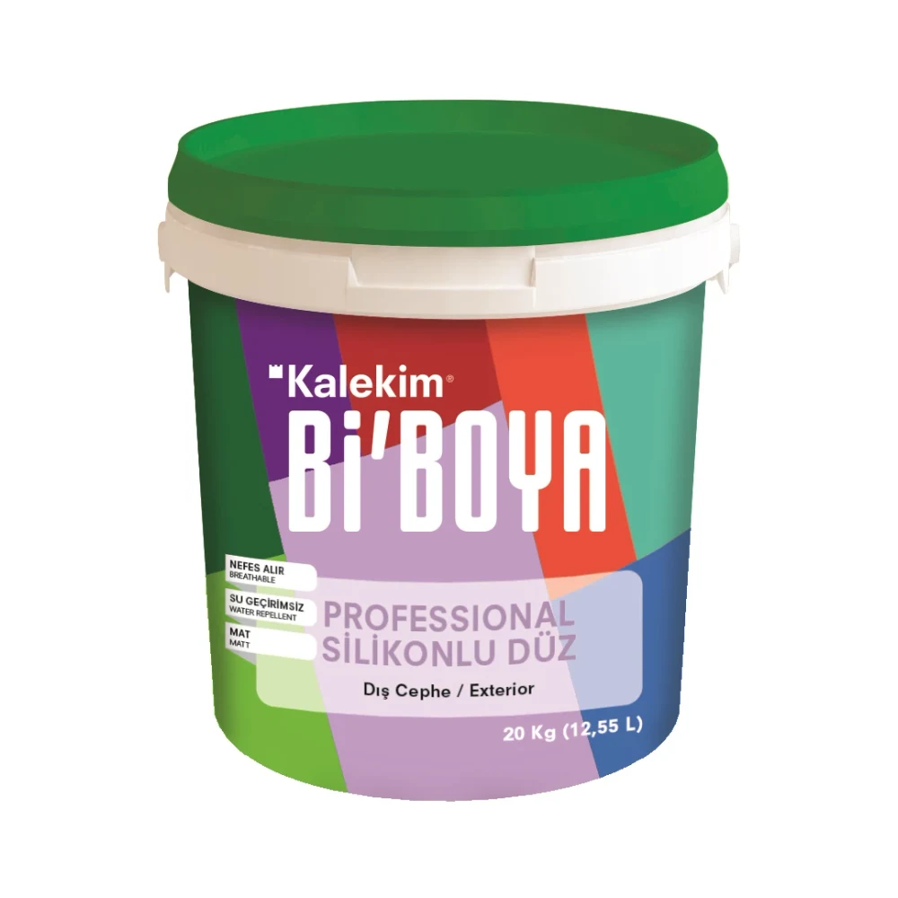 Bi'Boya Professional Silikonlu Düz Beyaz 3,5 Kg Cephe Boyası